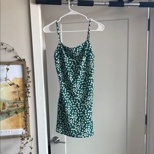Princess Polly Green and White Slip Mini Dress